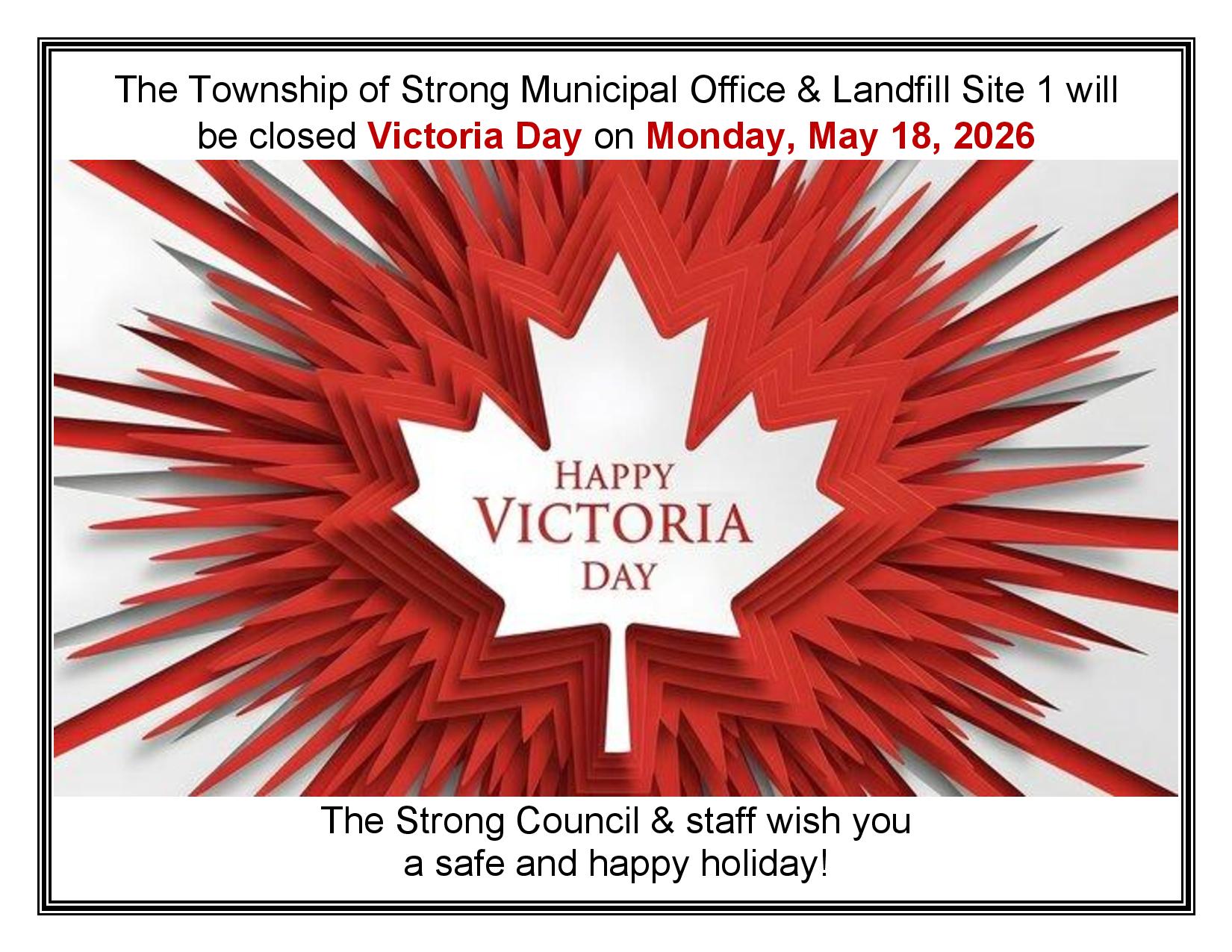 Victoria Day Closures