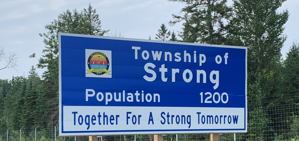 Township of Strong Sign