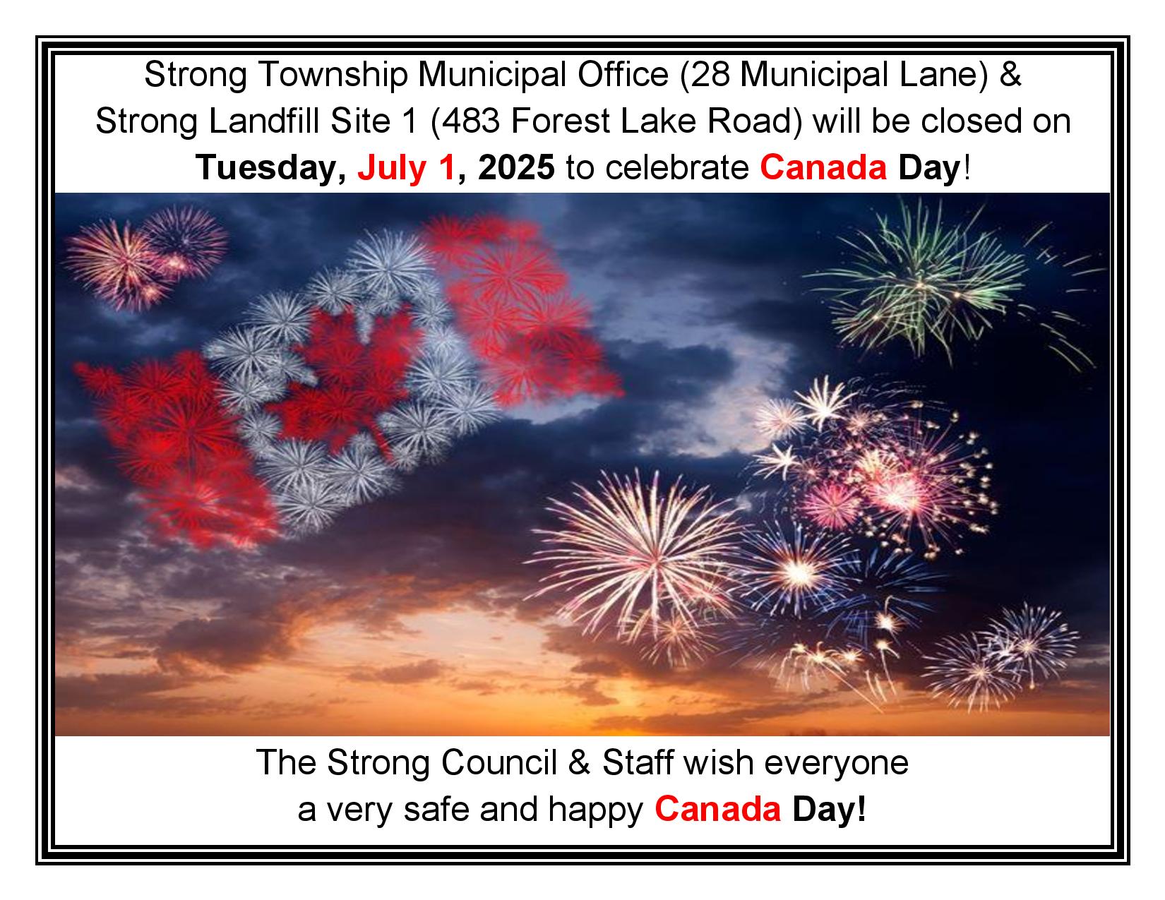 Canada Day Closures