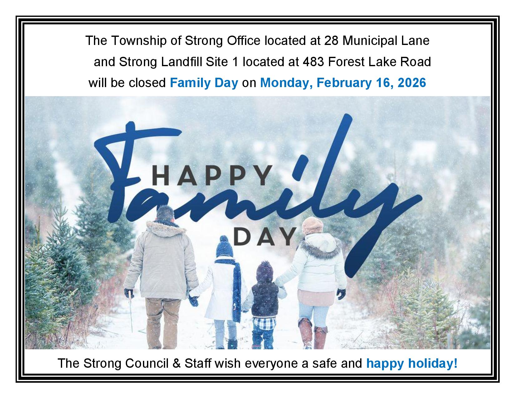 Family Day Closure